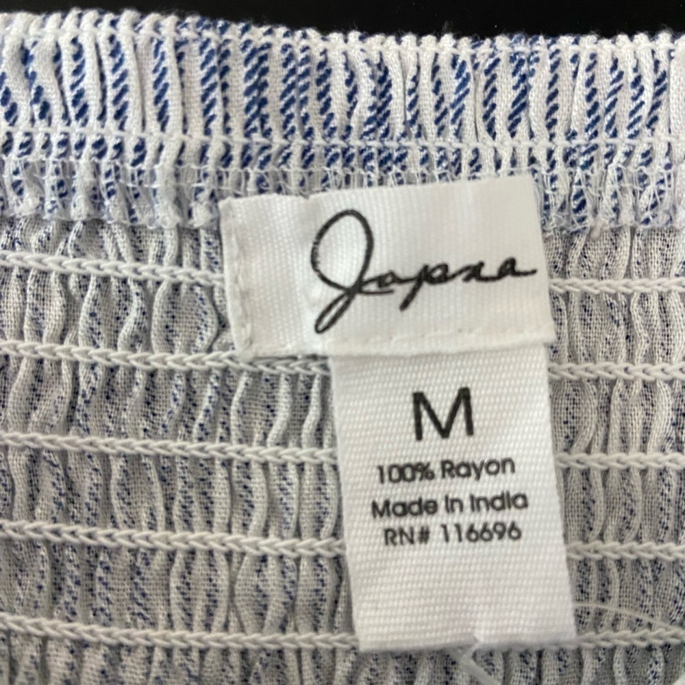 NEW Japna Strapless Blue/White Striped Strapless Jumpsuit size Medium - Picture 6 of 6